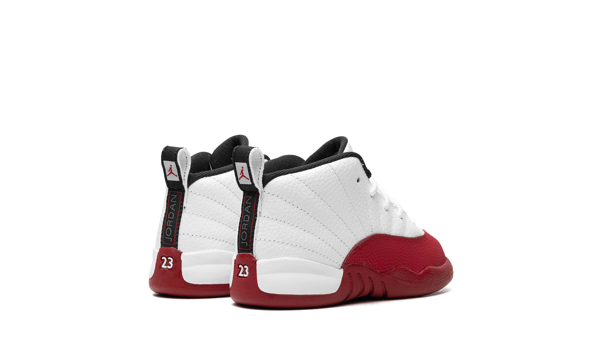 jordan 12 retro cherry 2023 td+850000-116+diagnol right behind view