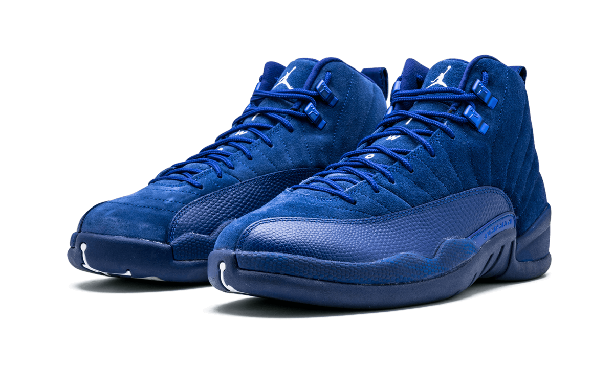 jordan 12 retro deep royal blue+130690-400+diagnol left view