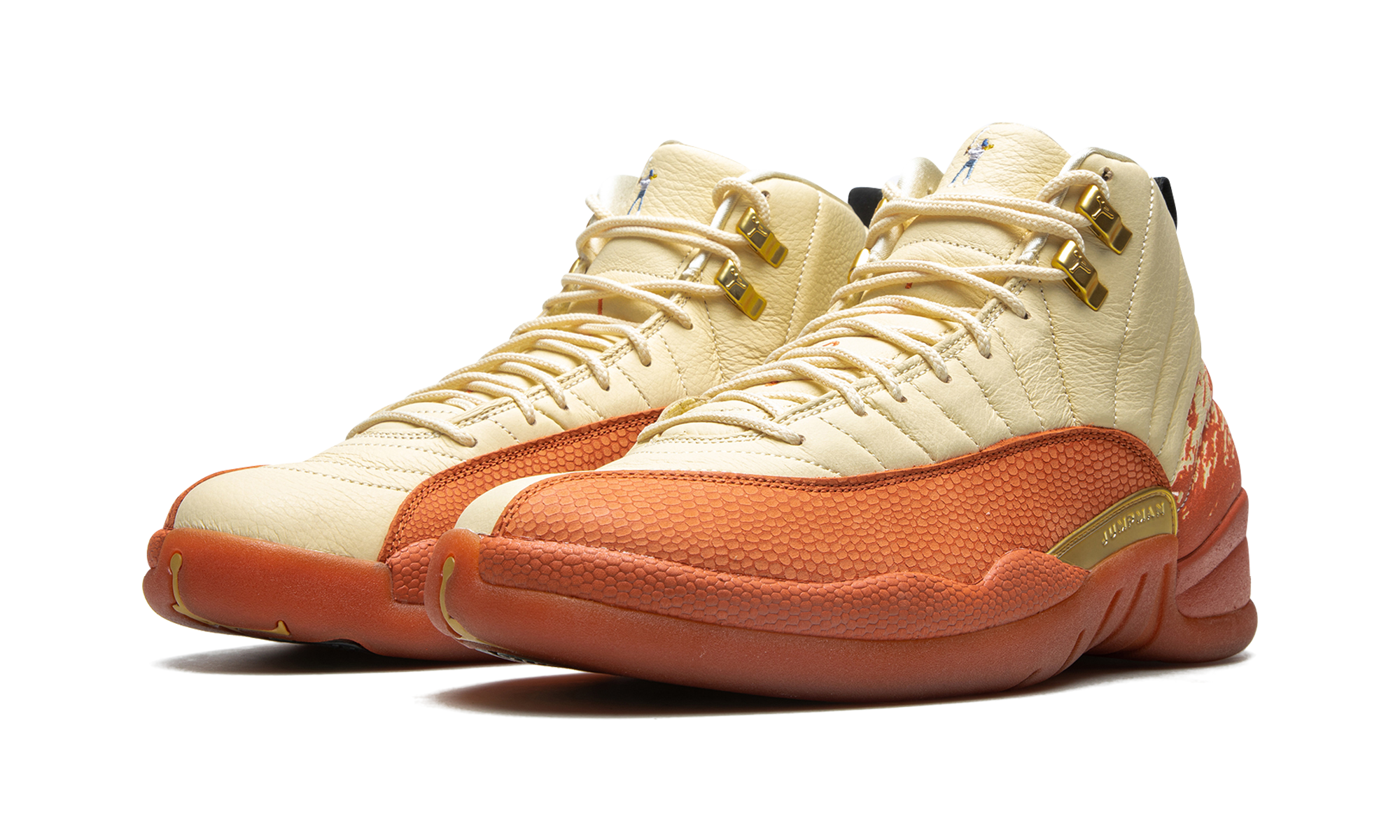 jordan 12 retro eastside golf out of the clay+DV1758-108+diagnol left view