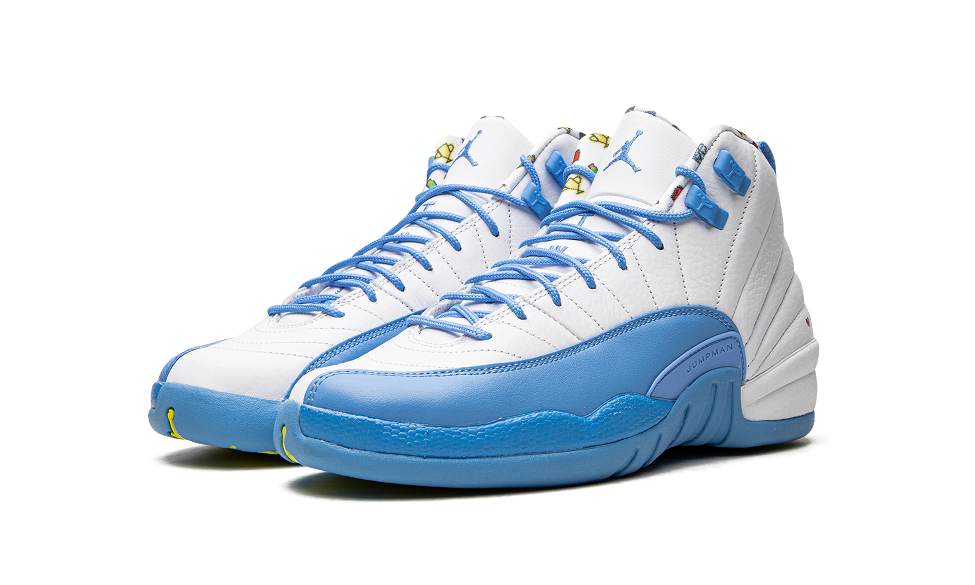 jordan 12 retro emoji gs+DQ4365-114+diagnol left view
