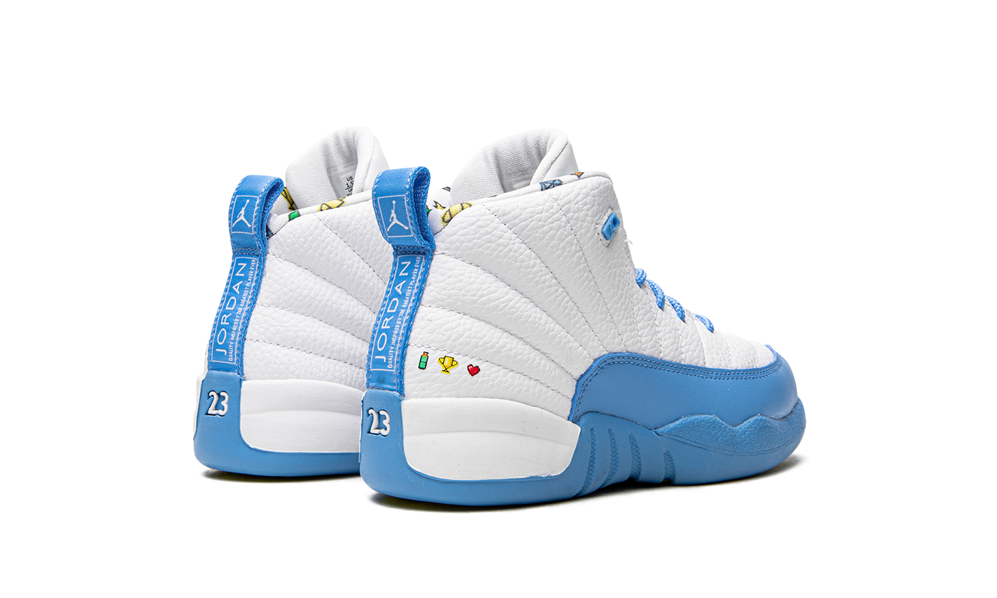jordan 12 retro emoji ps+DQ4366-114+diagnol right behind view