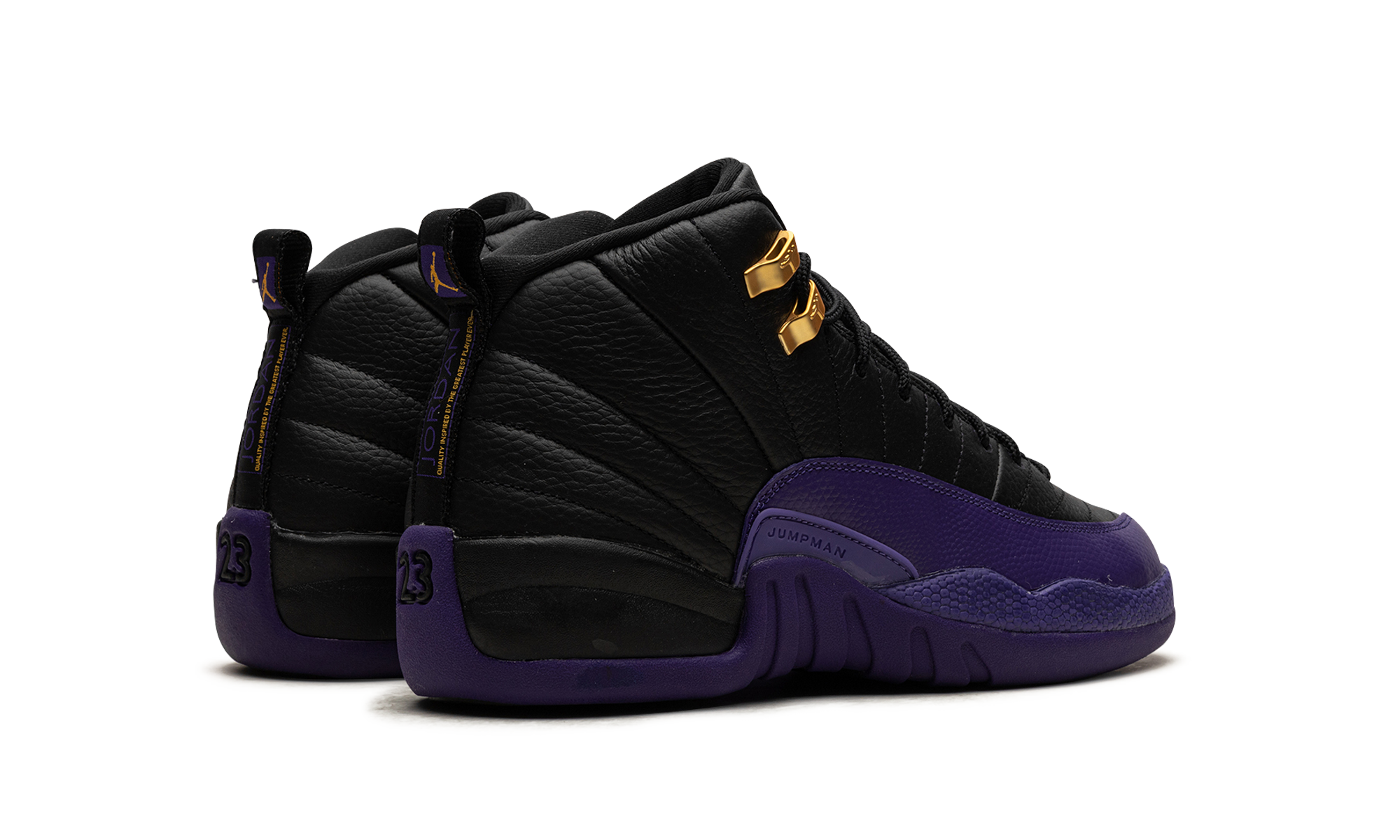 jordan 12 retro field purple gs+153265-057+diagnol right behind view