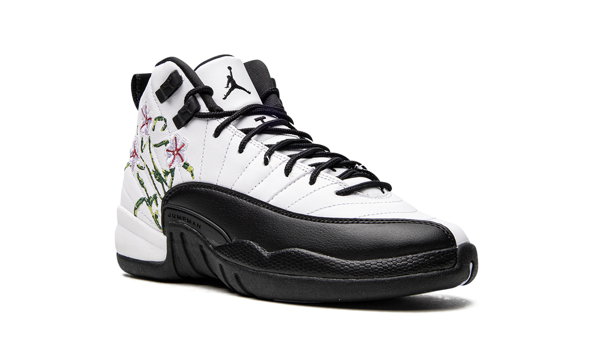 jordan 12 retro floral gs+DR6956-100+diagnol right view