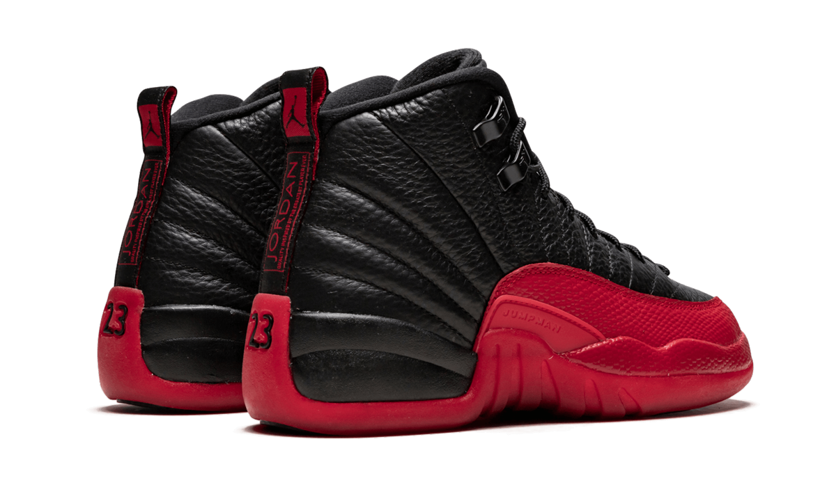 jordan 12 retro flu game 2016 gs+153265-002+diagnol right behind view