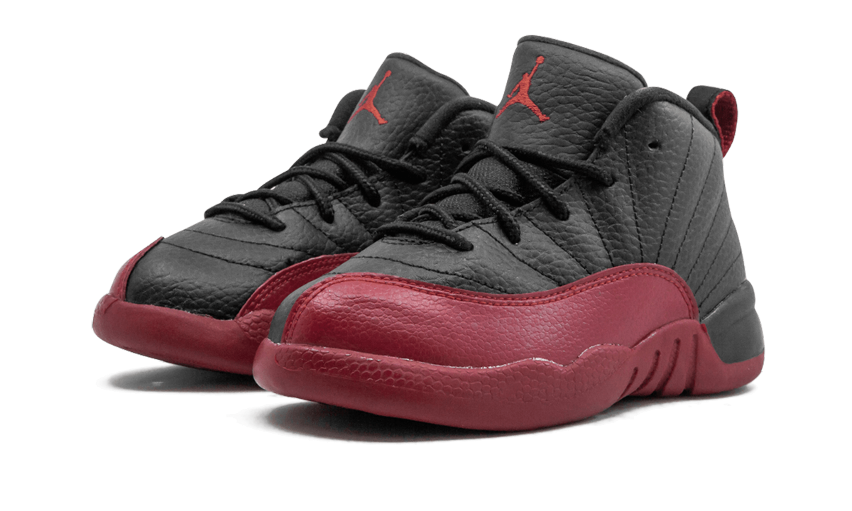 jordan 12 retro flu game 2025 td+850000-002+diagnol left view