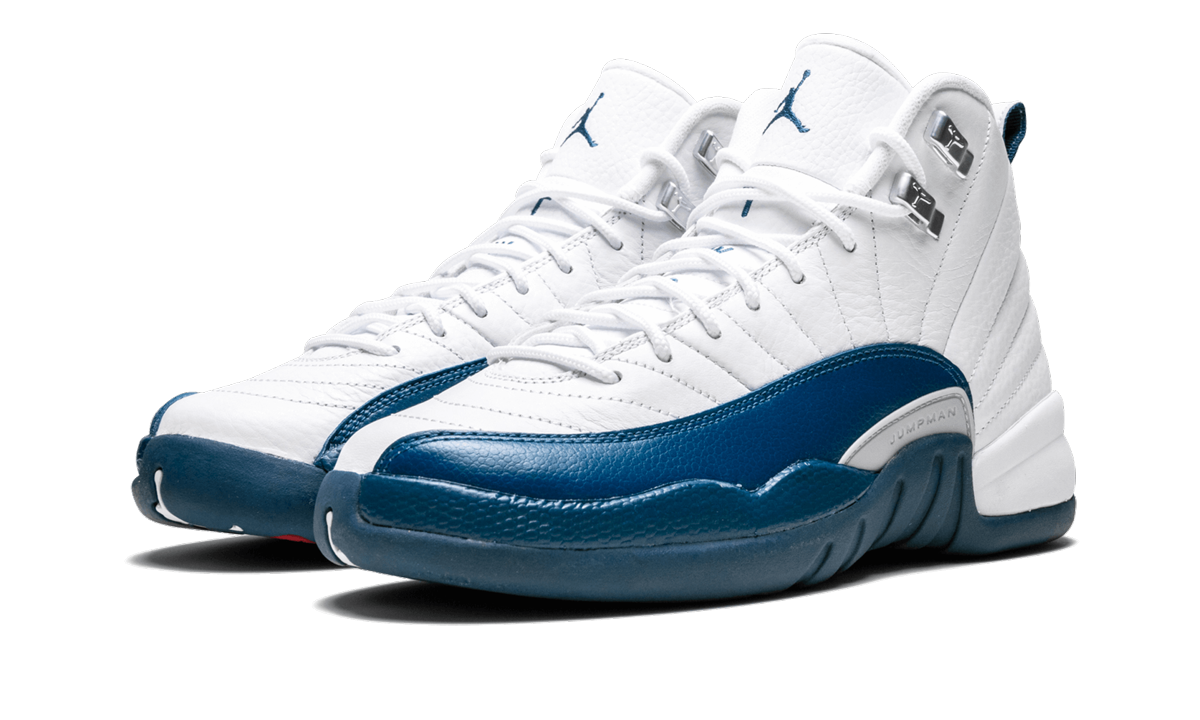 jordan 12 retro french blue 2016 gs+153265-113+diagnol left view