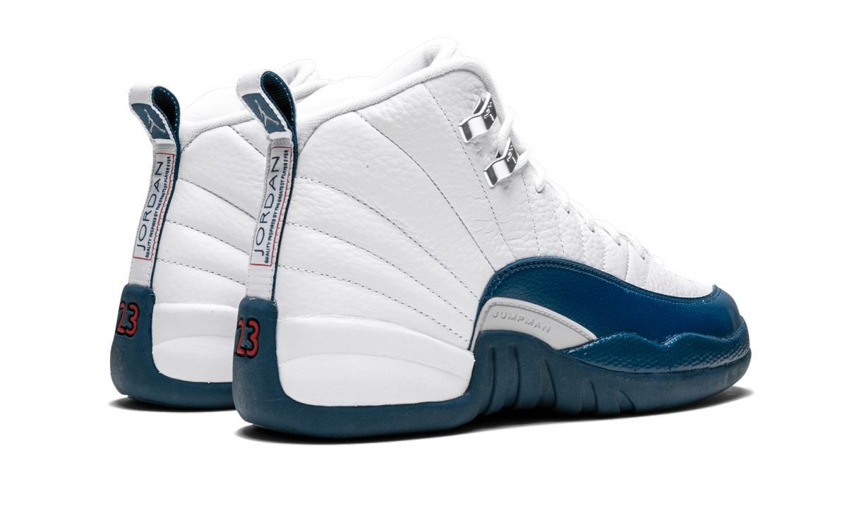 jordan 12 retro french blue 2016 gs+153265-113+diagnol right behind view