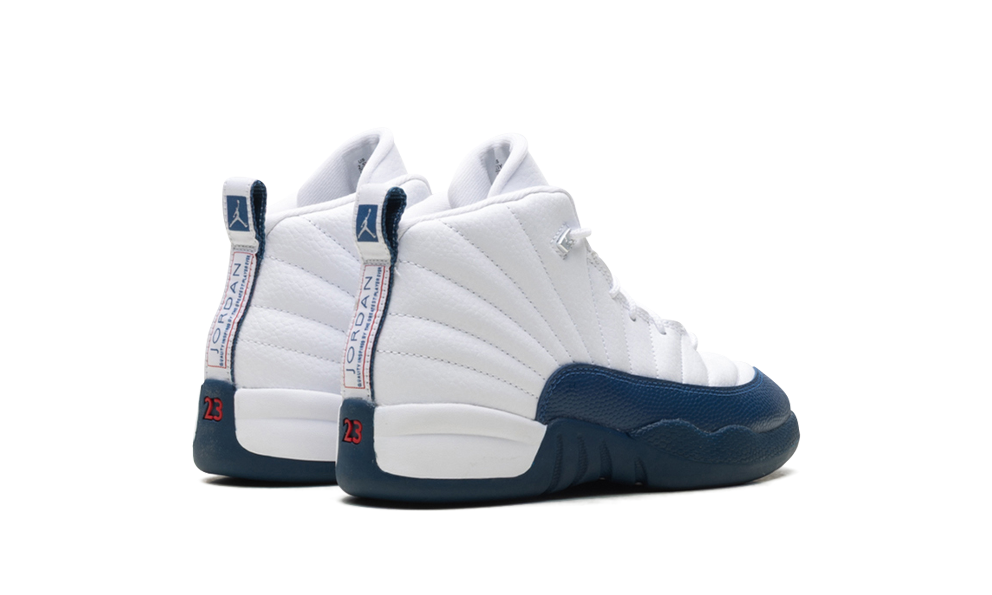 jordan 12 retro french blue 2025 ps+151186-114+diagnol right behind view
