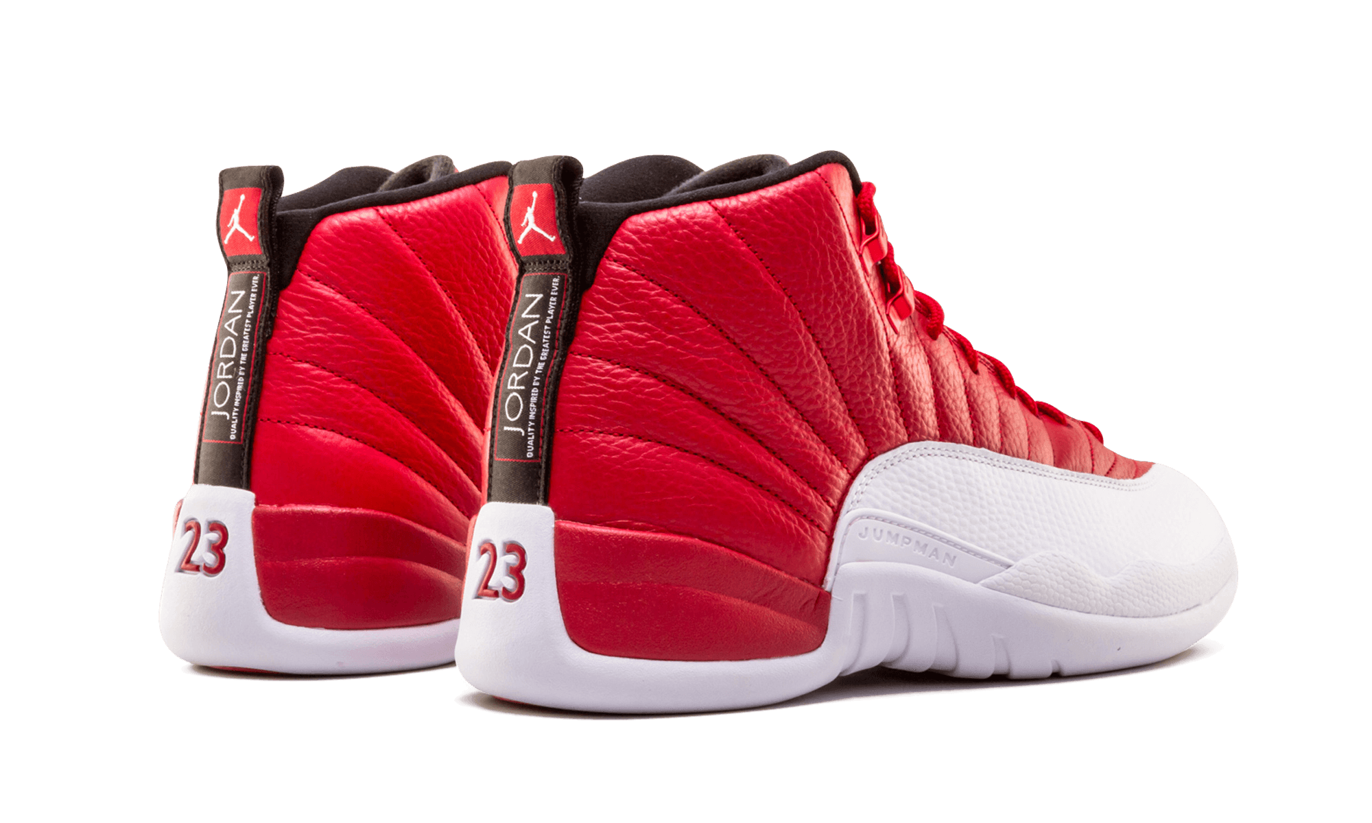 jordan 12 retro gym red+130690-600+diagnol right behind view