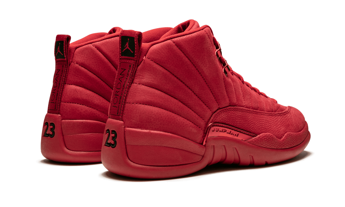 jordan 12 retro gym red 2018+130690-601+diagnol right behind view