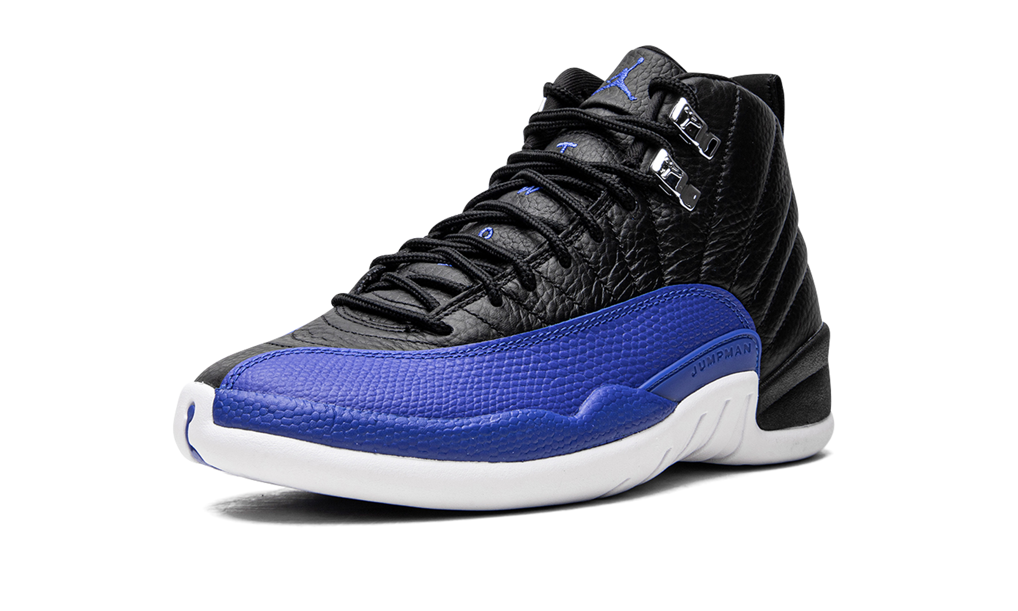 jordan 12 retro hyper royal women s+AO6068-004+left diagnol single view