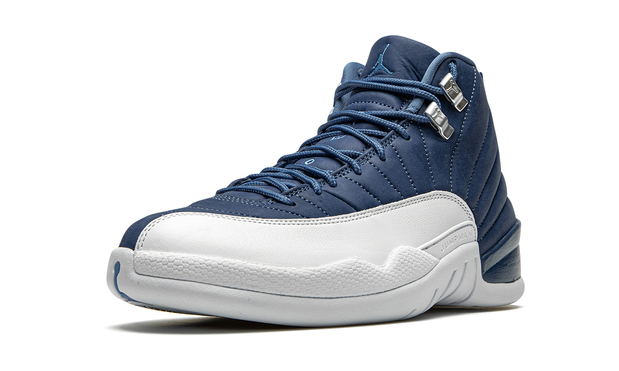 jordan 12 retro indigo+130690-404+left diagnol single view