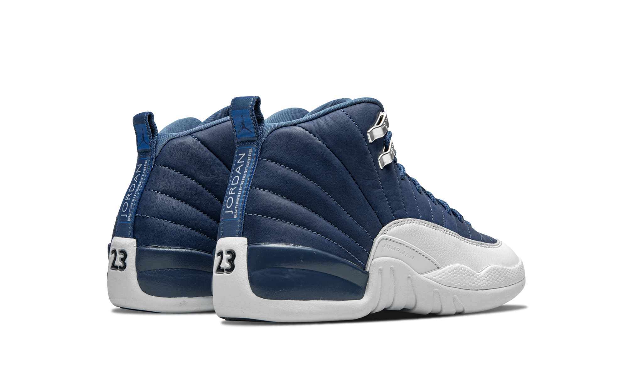 jordan 12 retro indigo gs+DB5595-404+diagnol right behind view