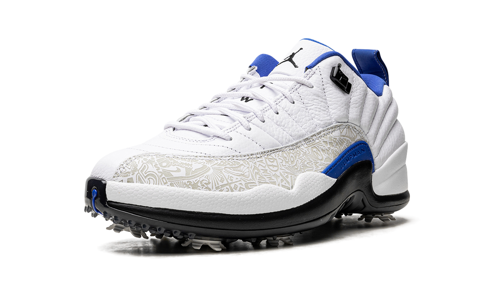 jordan 12 retro low golf nrg p22 laser game royal+DM9015-105+left diagnol single view