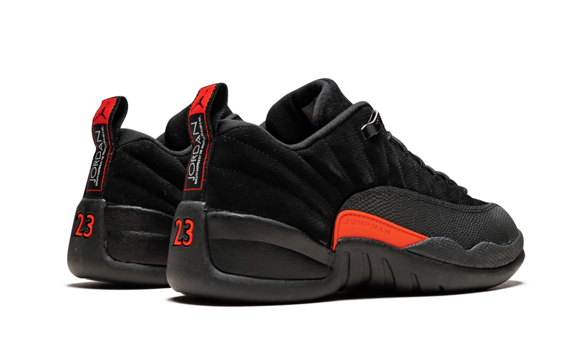jordan 12 retro low max orange+308317-003+diagnol right behind view
