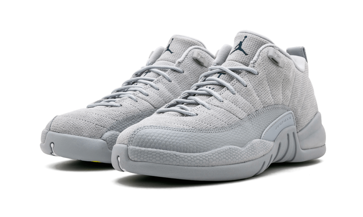 jordan 12 retro low wolf grey gs+308305-002+diagnol left view