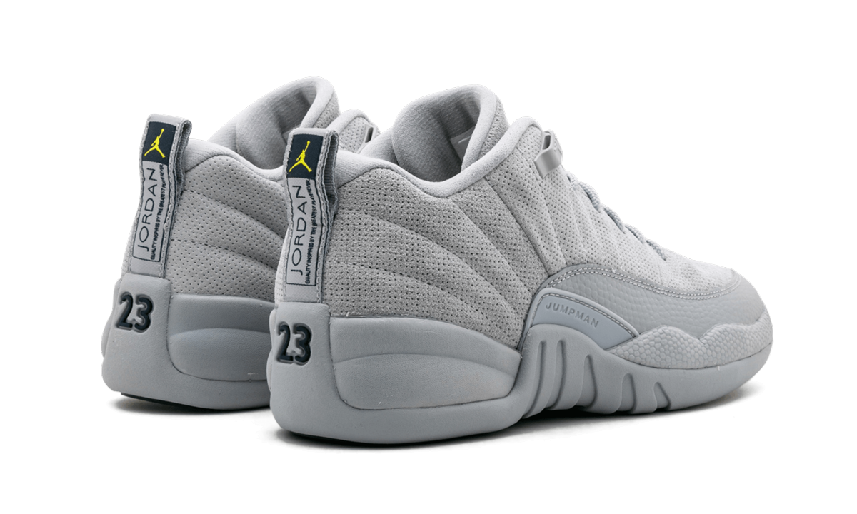 jordan 12 retro low wolf grey gs+308305-002+diagnol right behind view