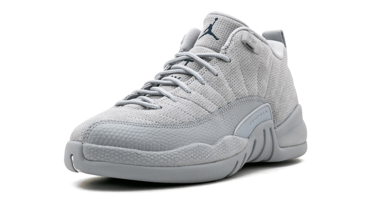 jordan 12 retro low wolf grey gs+308305-002+left diagnol single view