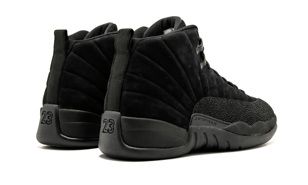 jordan 12 retro ovo black+873864-032+left diagnol single view