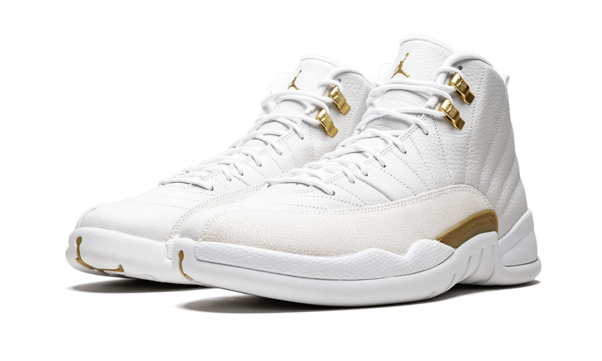 jordan 12 retro ovo white+873864-102+diagnol left view