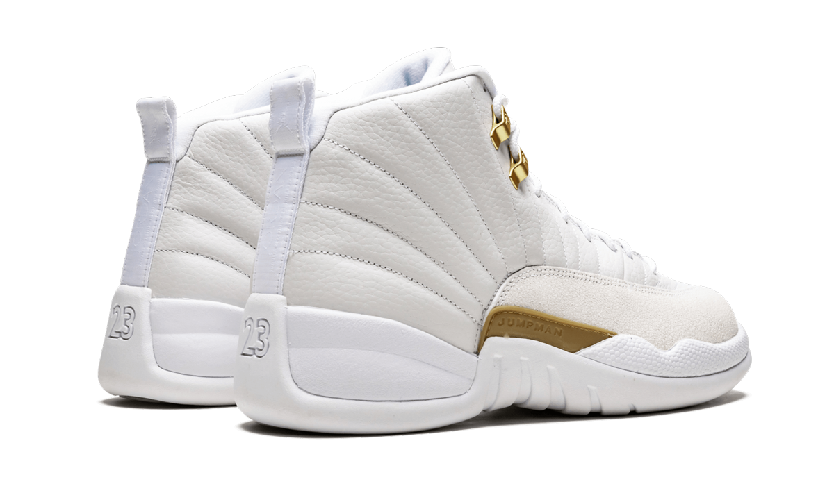 jordan 12 retro ovo white+873864-102+diagnol right behind view