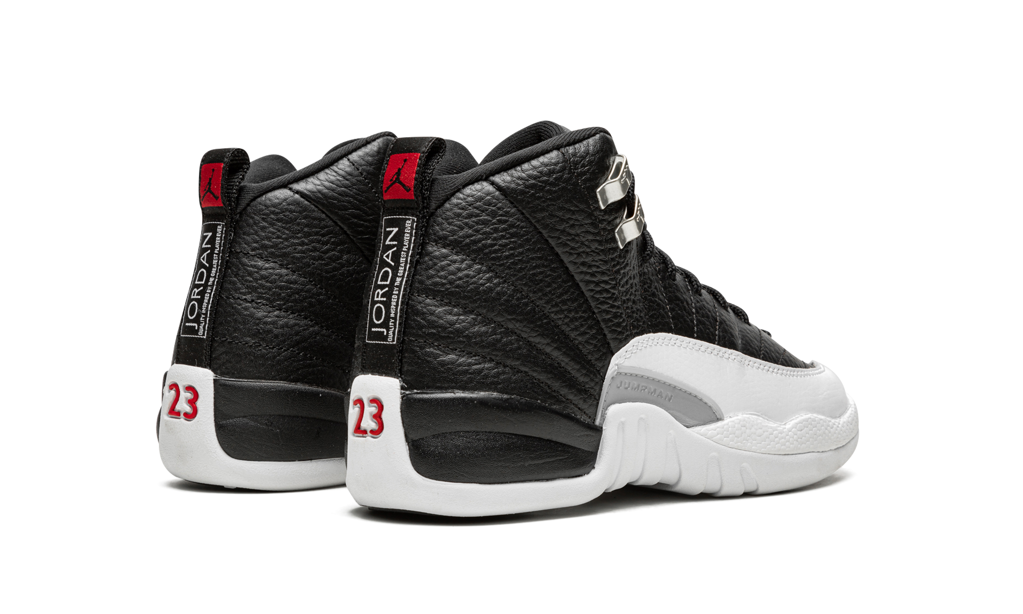 jordan 12 retro playoffs 2022 gs+153265-006+diagnol right behind view