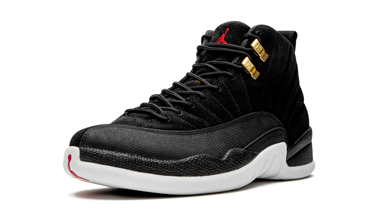 jordan 12 retro reverse taxi+130690-017+left diagnol single view