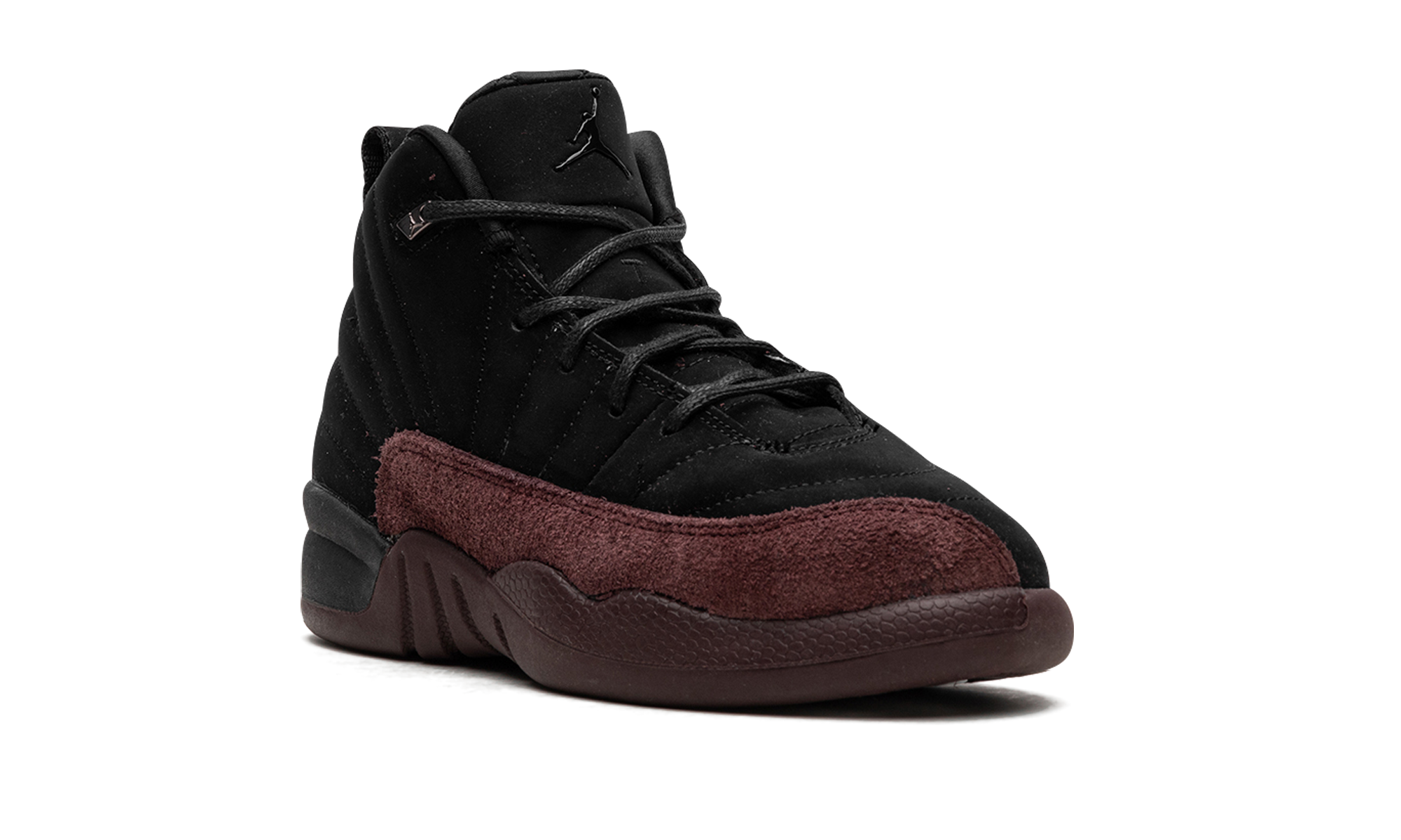 jordan 12 retro sp a ma maniere black ps+FB2686-001+diagnol right view