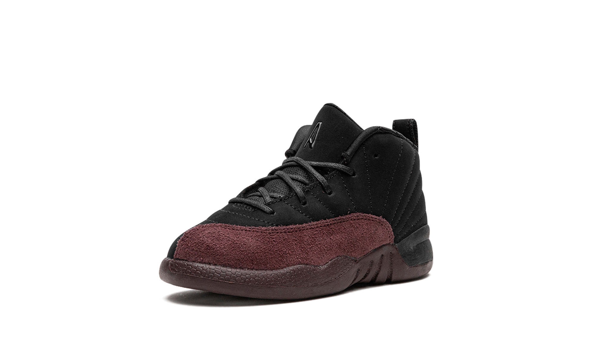 jordan 12 retro sp a ma maniere black td+FB2687-001+left diagnol single view