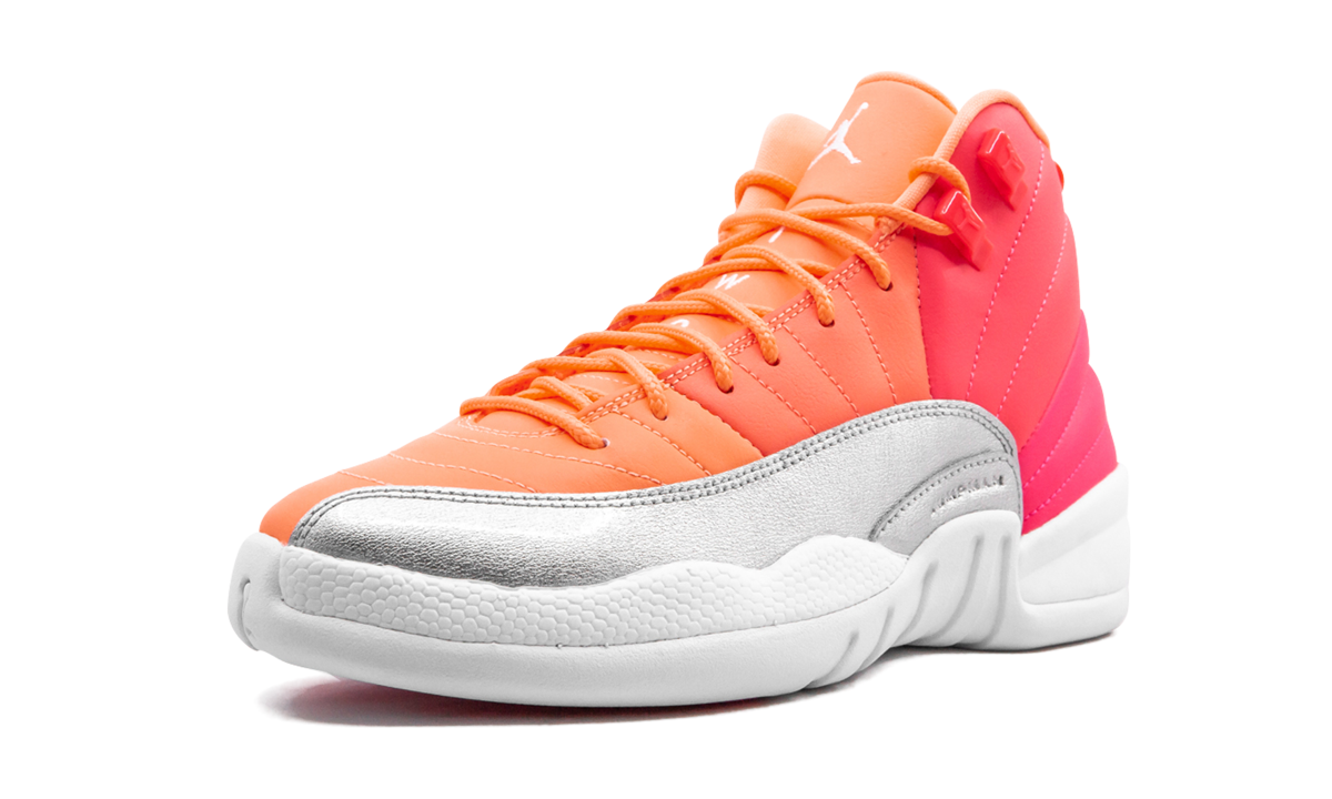 jordan 12 retro sunrise gs+510815-601+left diagnol single view