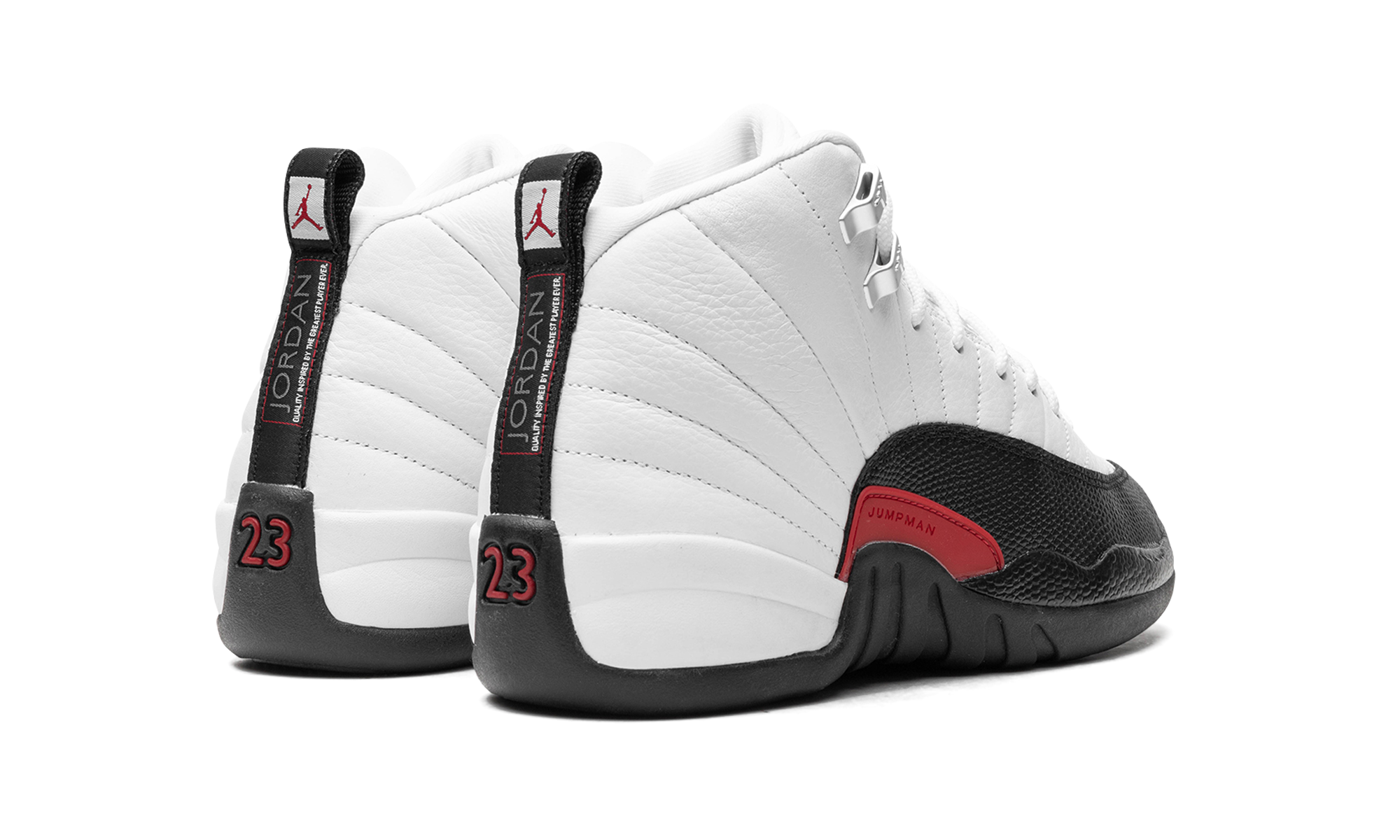 jordan 12 retro taxi flip gs+153265-162+diagnol right behind view