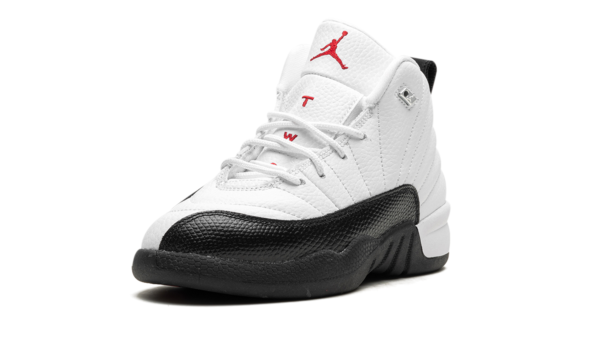 jordan 12 retro taxi flip ps+151186-162+left diagnol single view