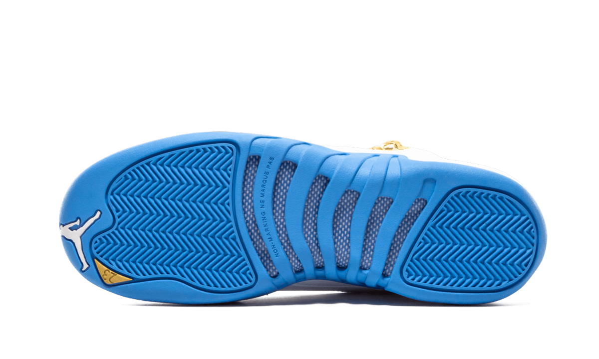jordan 12 retro university blue 2016 gs+510815-127+diagnol left view