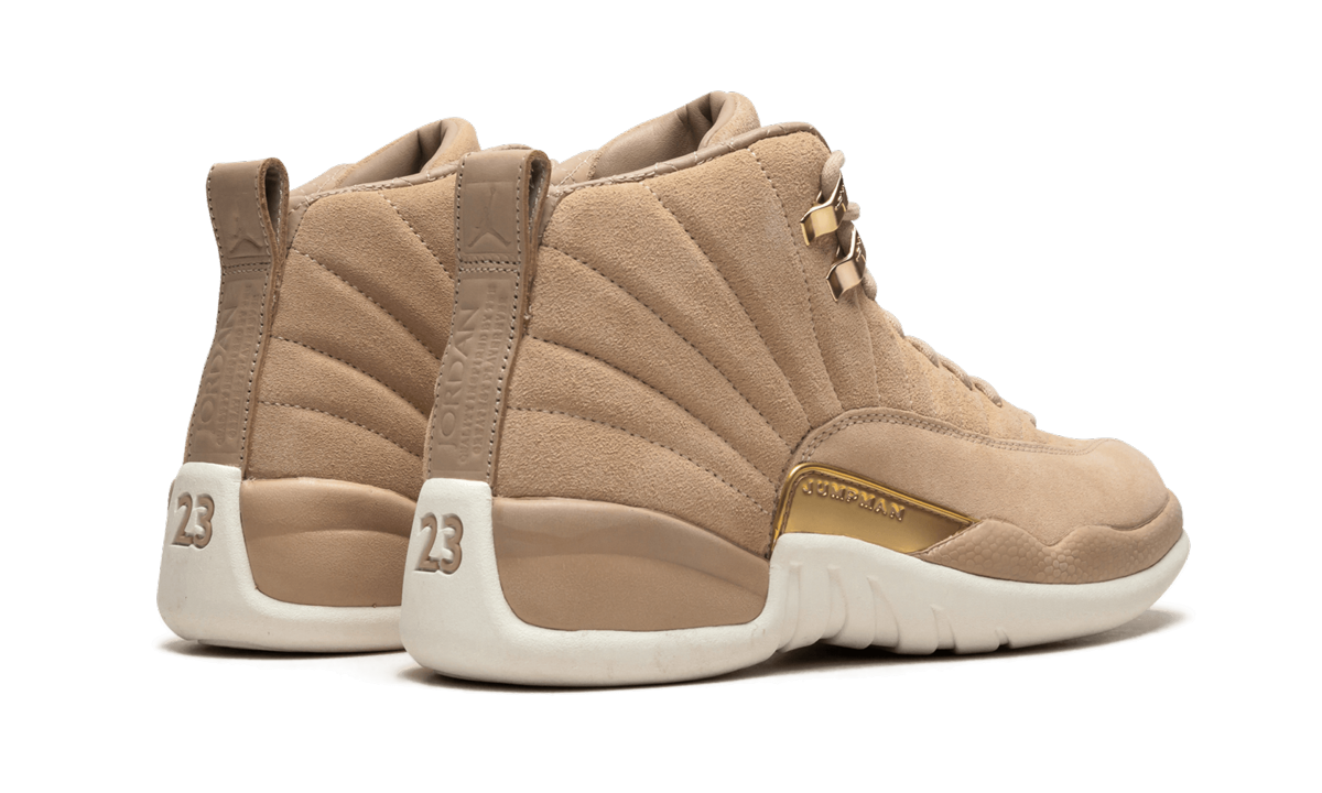 jordan 12 retro vachetta tan women s+AO6068-203+diagnol right behind view