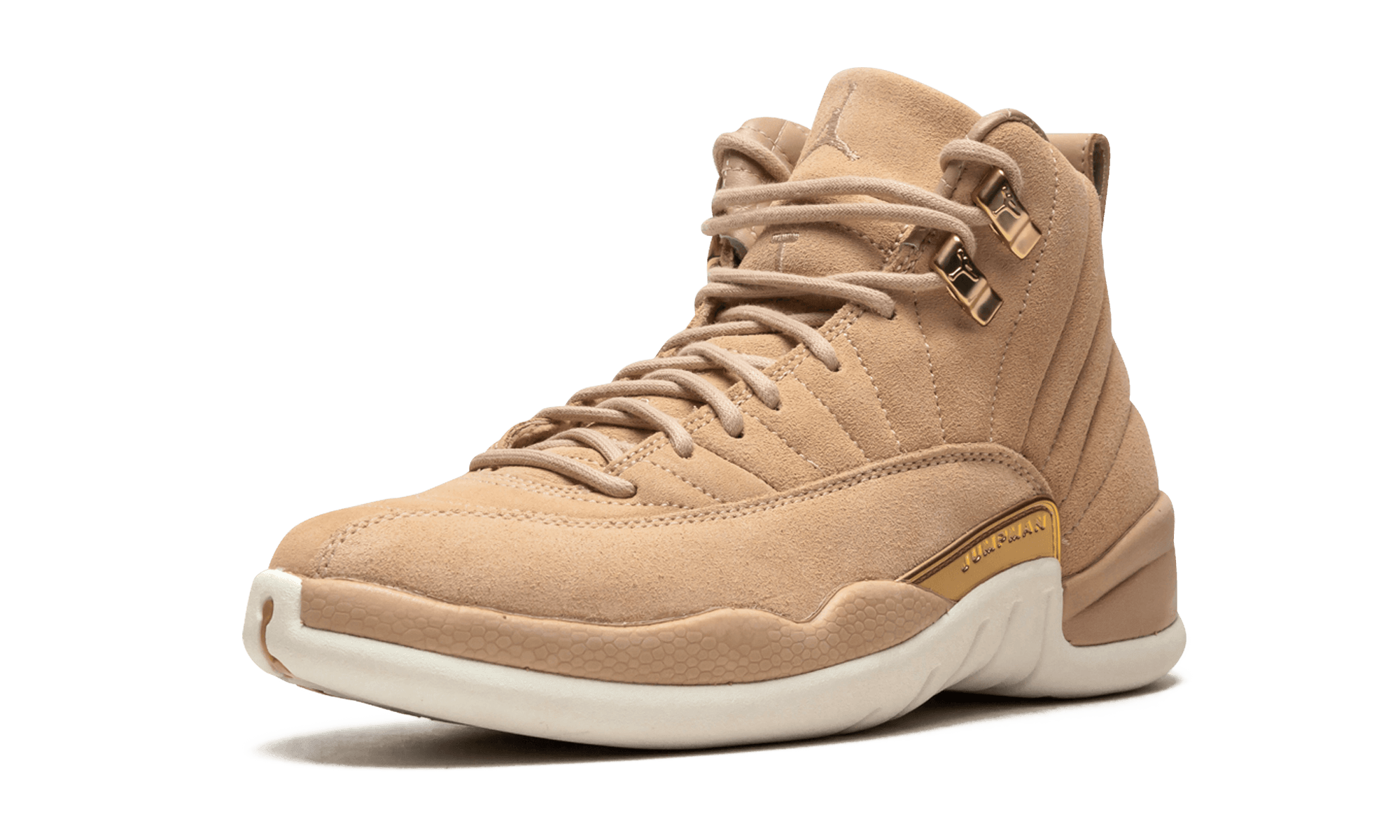 jordan 12 retro vachetta tan women s+AO6068-203+left diagnol single view