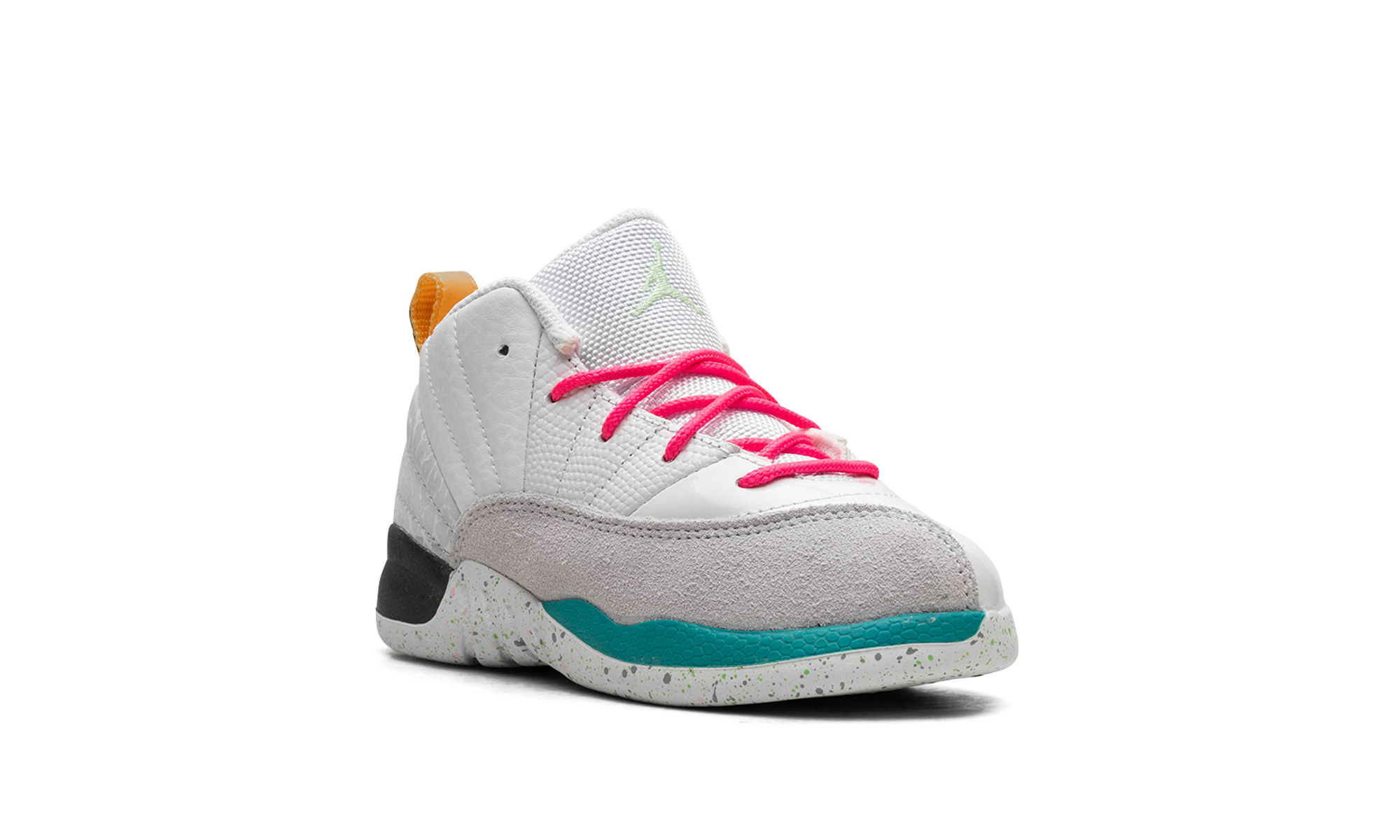 jordan 12 retro white vapor green td+850000-130+diagnol right view
