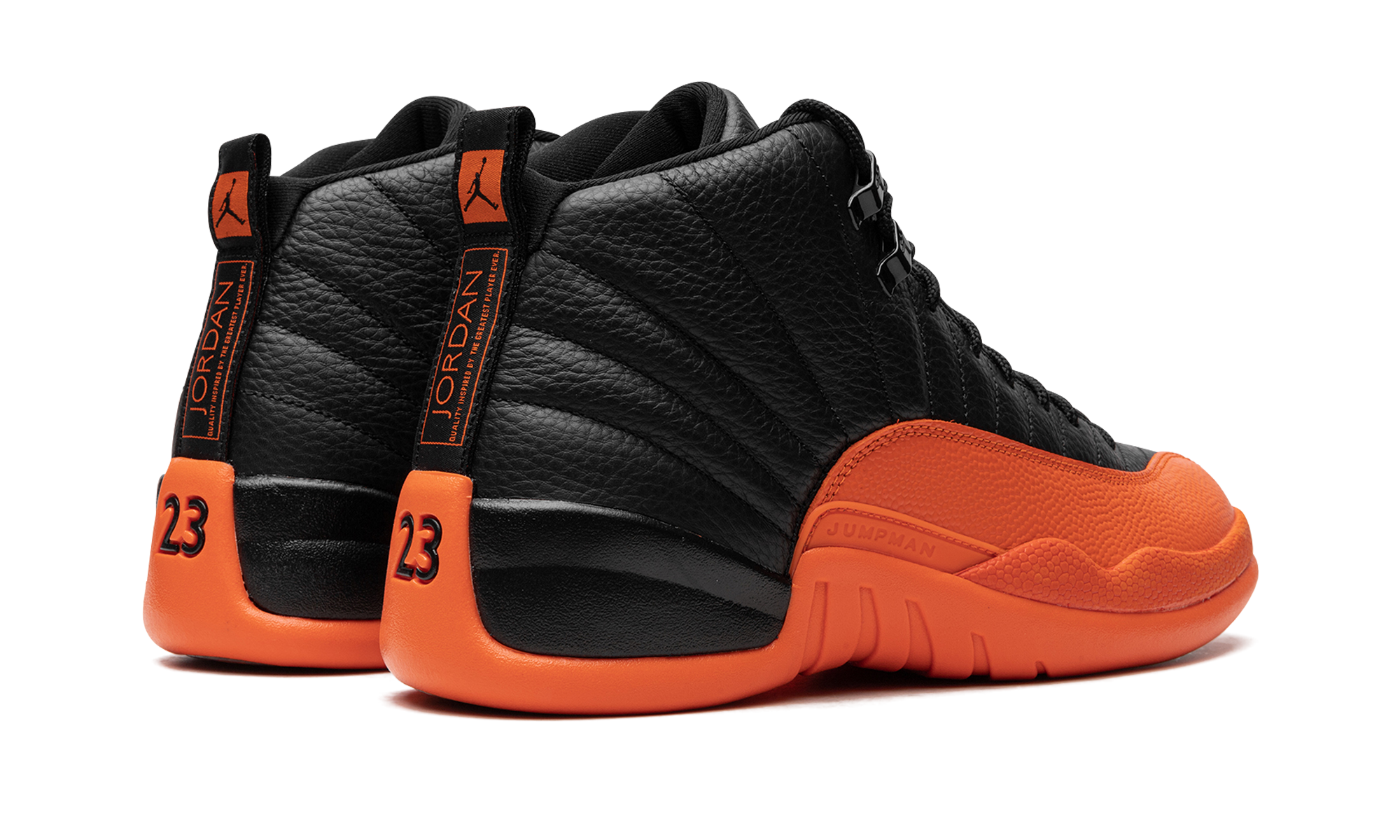 jordan 12 retro wnba all star brilliant orange women s+FD9101-081+diagnol right behind view