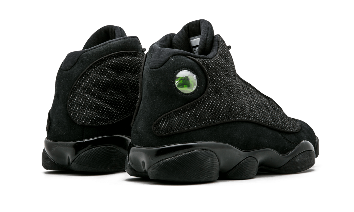 jordan 13 retro black cat+414571-011+diagnol right behind view