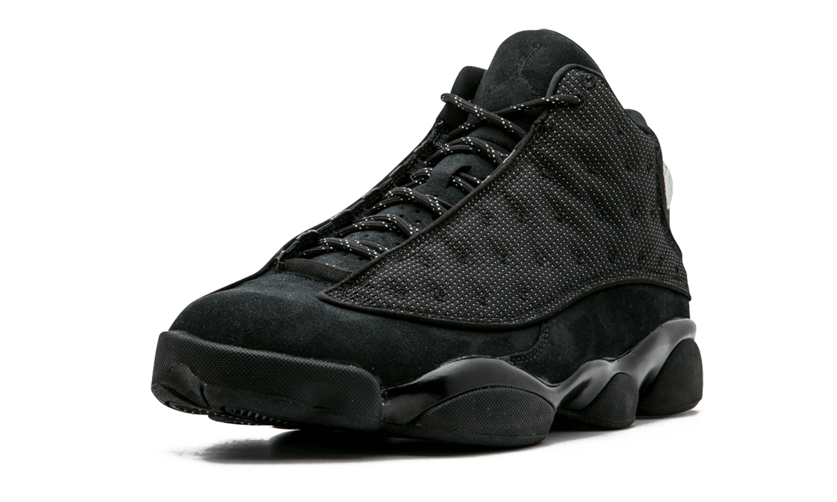 jordan 13 retro black cat+414571-011+left diagnol single view