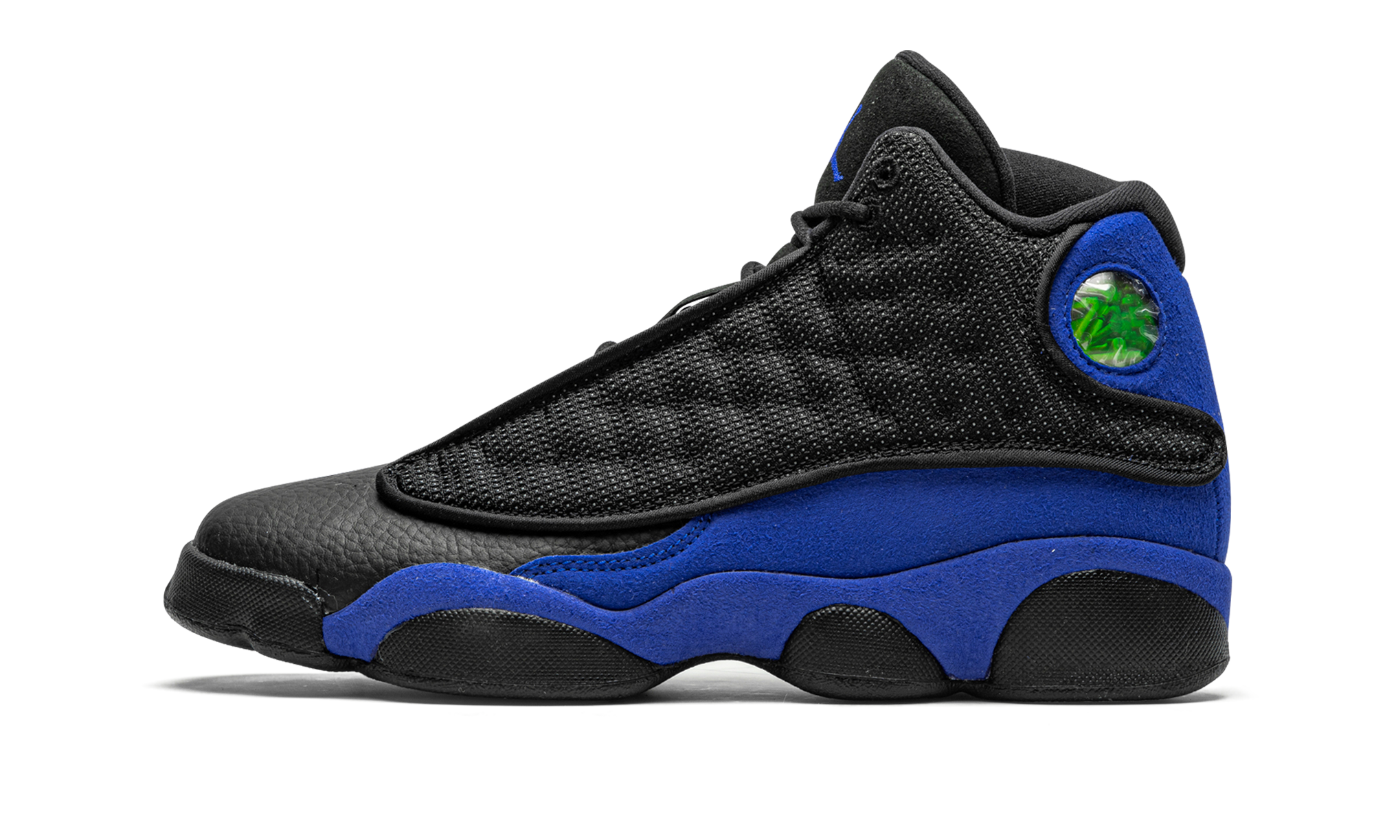 jordan 13 retro black hyper royal gs+884129-040+diagnol right view 1