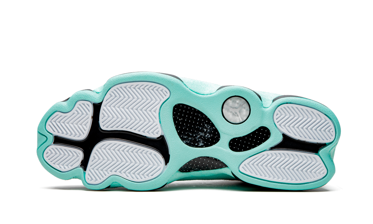 jordan 13 retro black island green+414571-030+bottom view