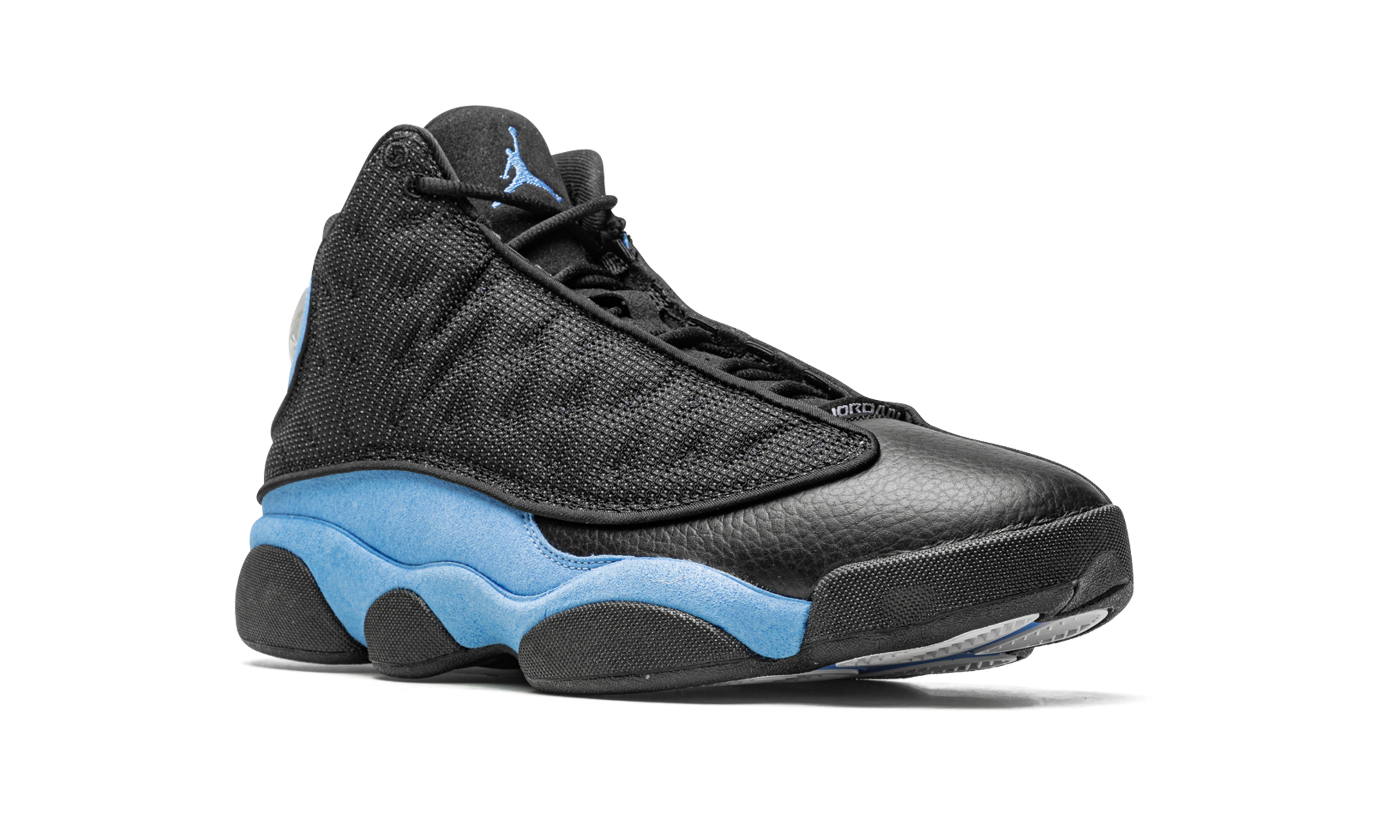 jordan 13 retro black university blue+DJ5982-041+diagnol right view