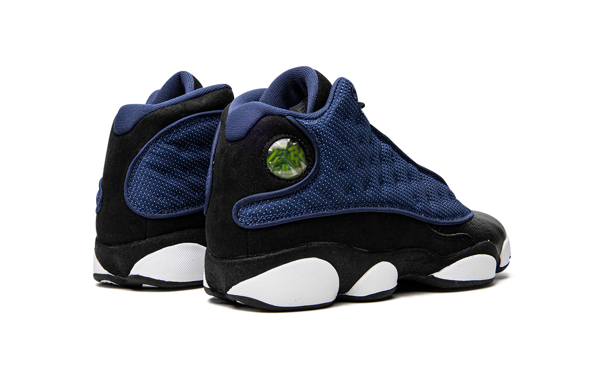 jordan 13 retro brave blue 2022 gs+884129-400+diagnol right behind view