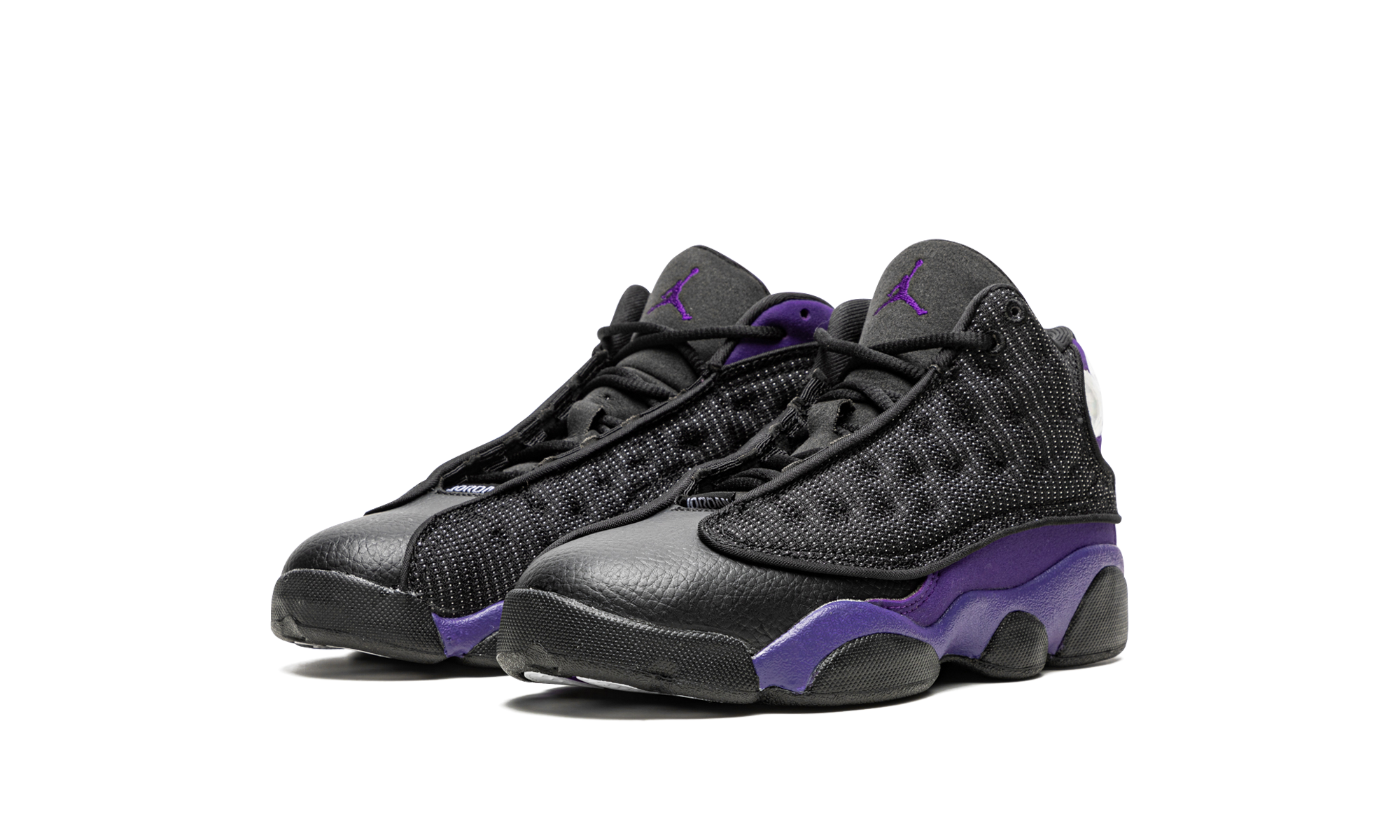jordan 13 retro court purple ps+414575-015+diagnol left view