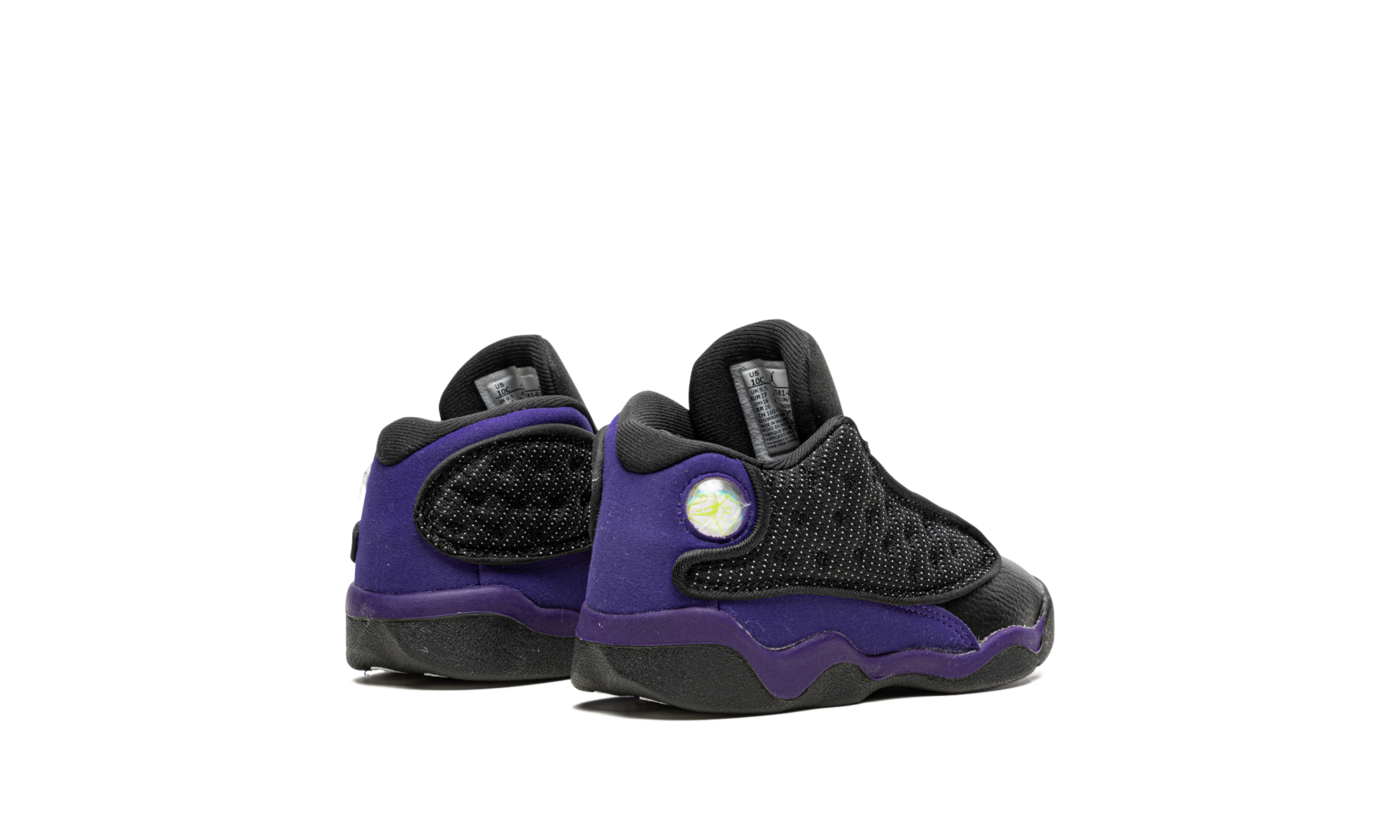 jordan 13 retro court purple td+414581-015+diagnol right behind view