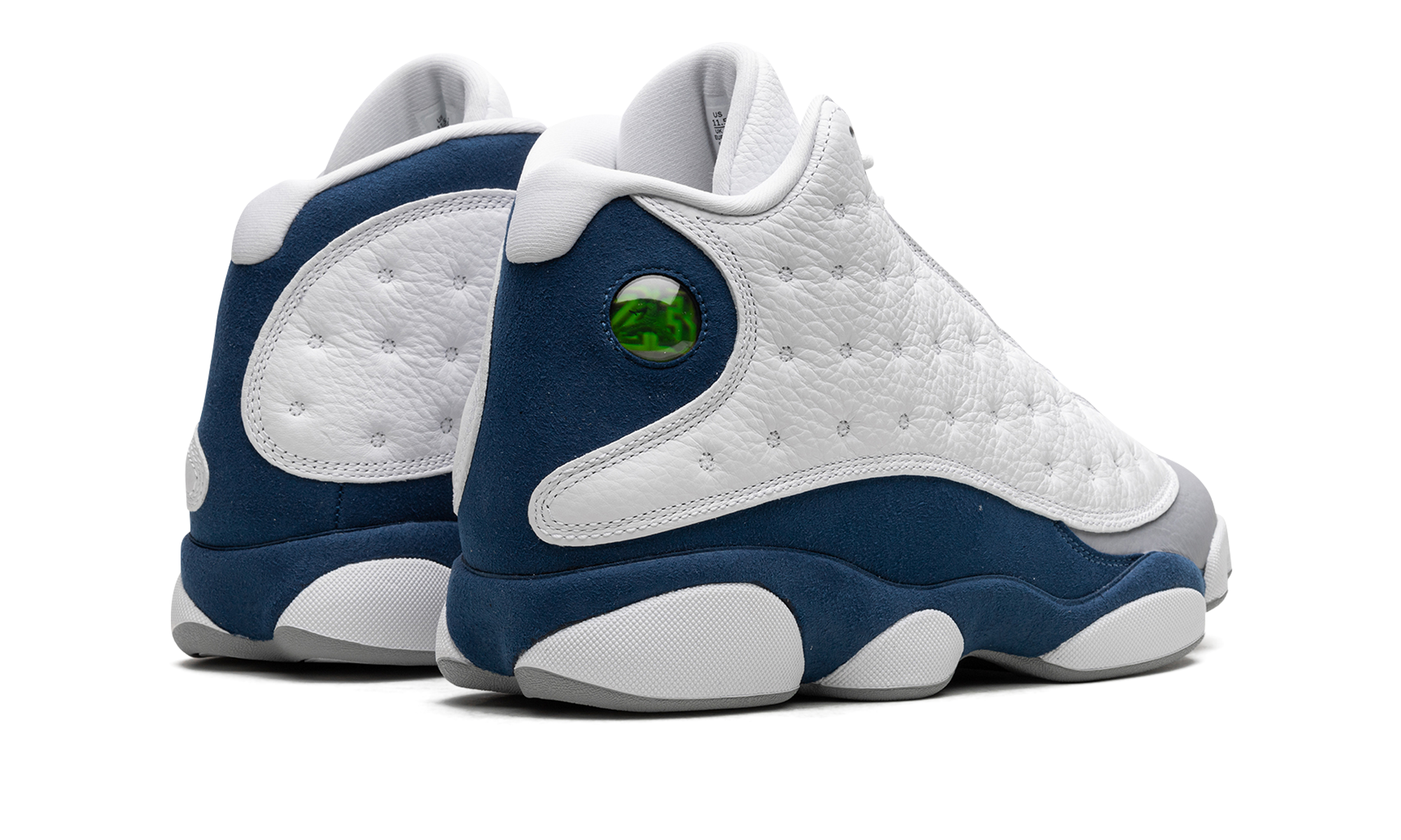 jordan 13 retro french blue+414571-164+diagnol right behind view