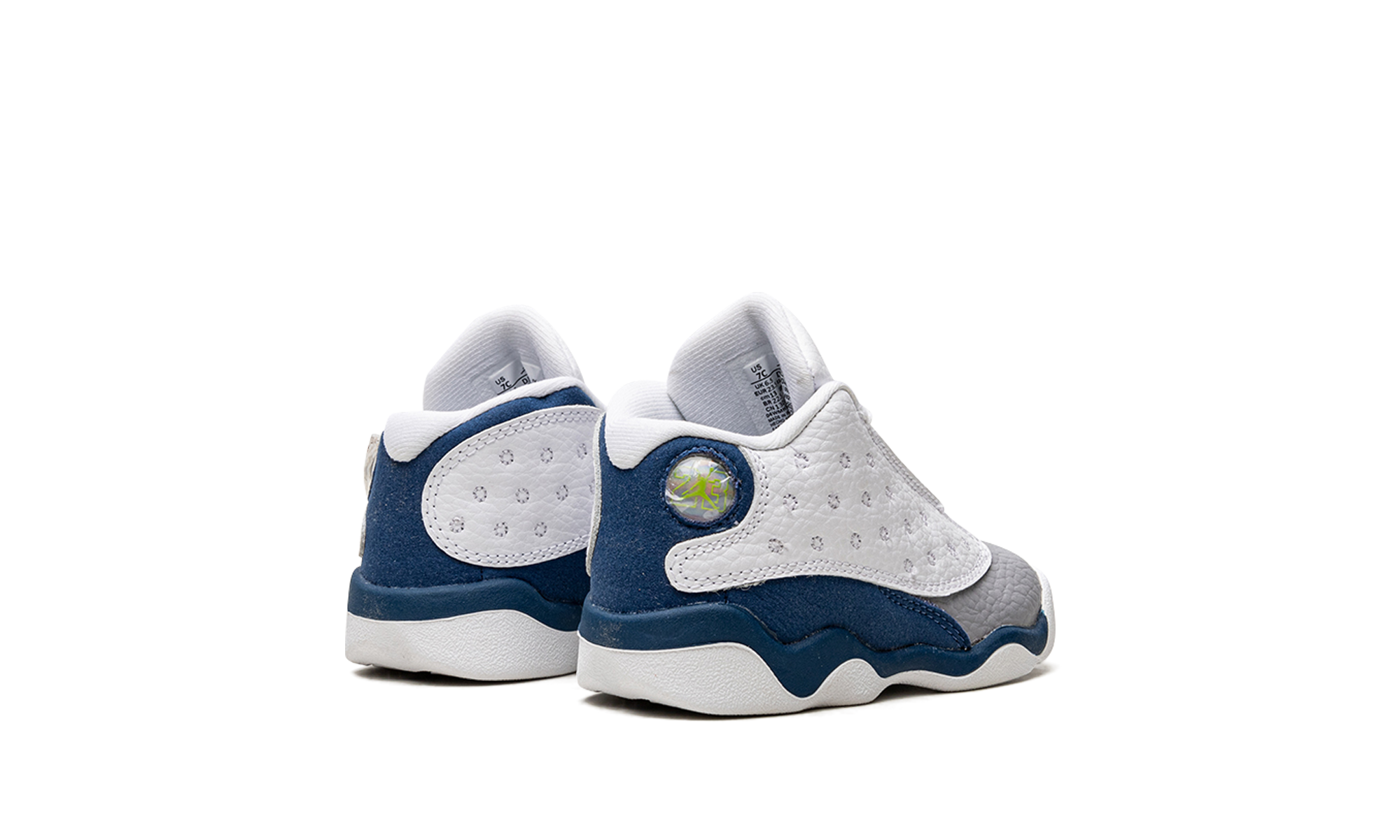 jordan 13 retro french blue td+DJ3004-164+diagnol right behind view