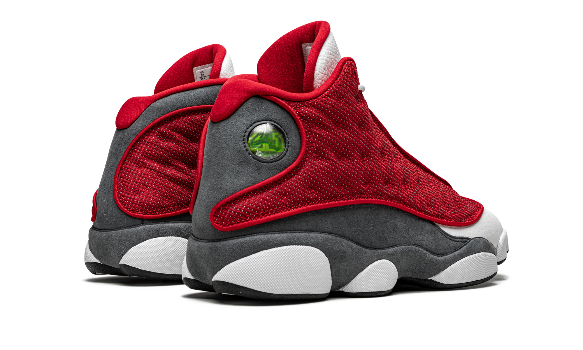 jordan 13 retro gym red flint grey+DJ5982-600+diagnol right behind view