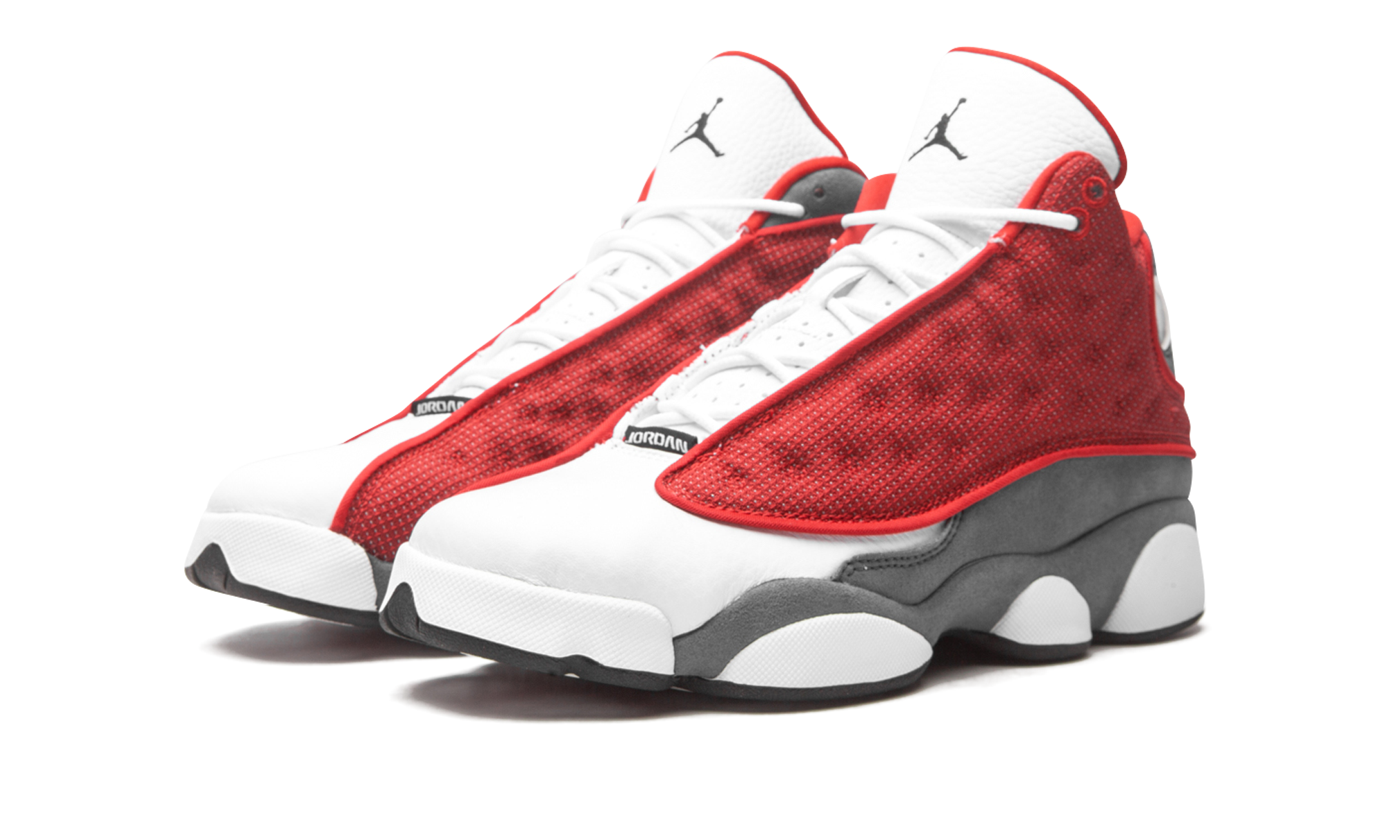 jordan 13 retro gym red flint grey gs+884129-600+diagnol left view