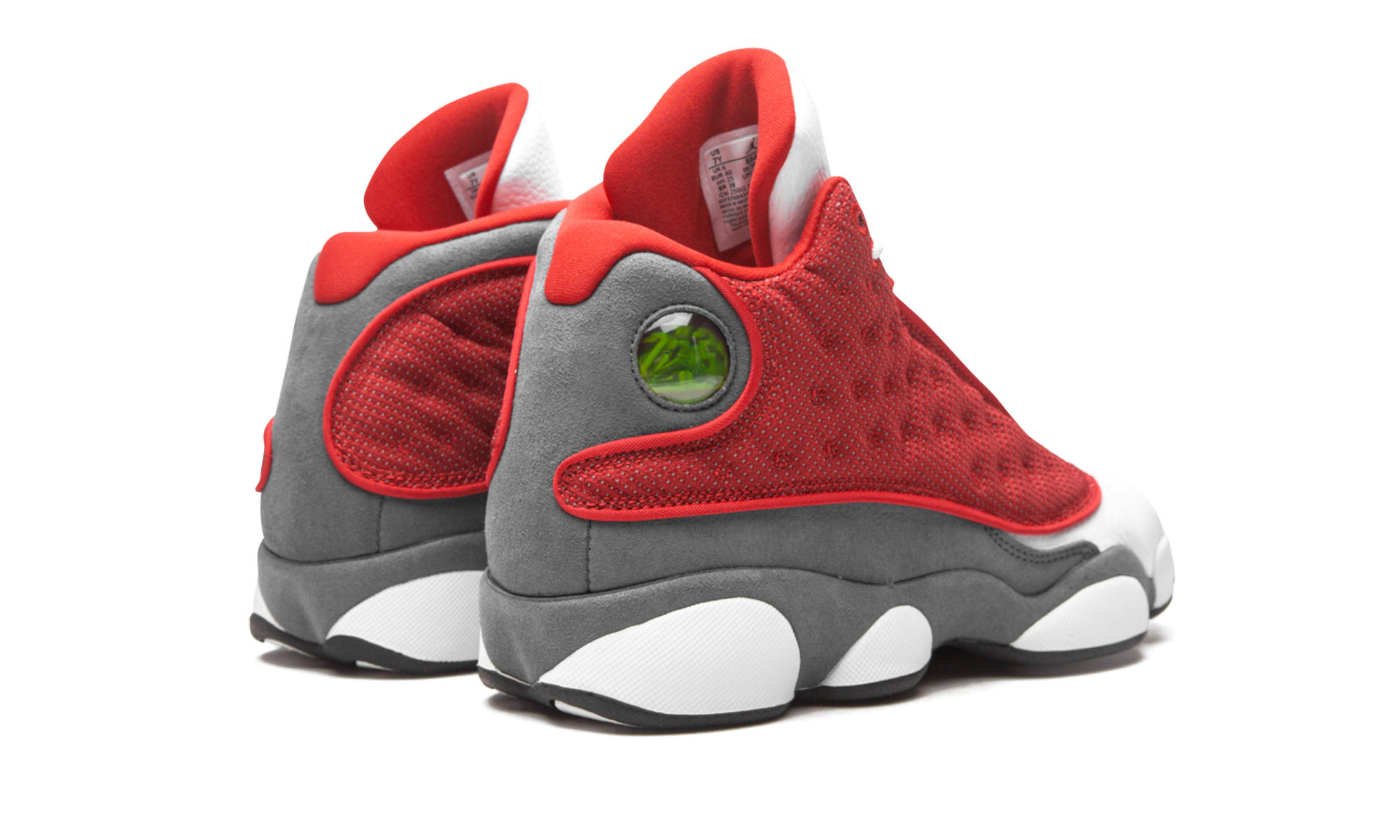 jordan 13 retro gym red flint grey gs+884129-600+diagnol right behind view